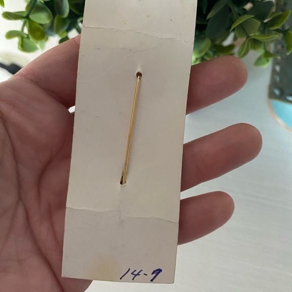 Myrtle Wood COMCO gold tone Vintage Wood stick Pin - Picture 4 of 4